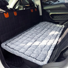 Colchoneta para coche AEEISHOMEREFORM con plaid gris, cómodo y seguro para tu perro