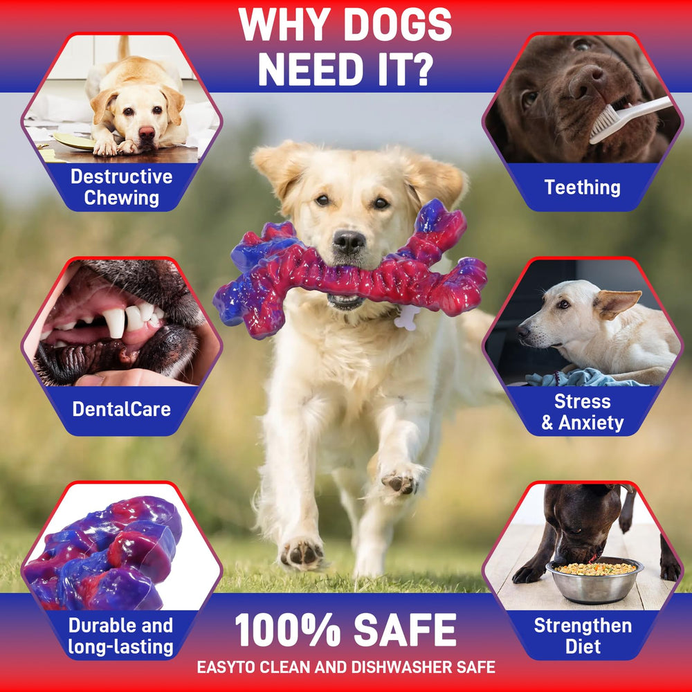 Pack de dos mordedores grandes Aelflane para perros activos.
