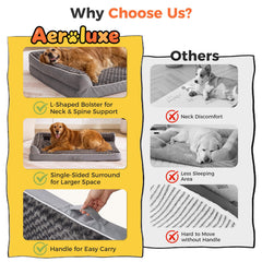 Cama Aeroluxe para perros grandes con dimensiones 42x30x7,5 pulgadas
