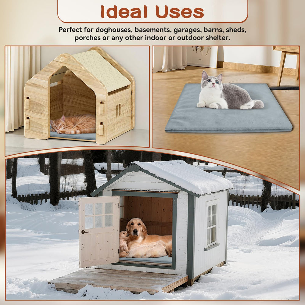 Uso interior y exterior AFDUV, ideal para mantener mascotas cálidas en invierno.
