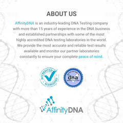 El kit de recolección simple de AffinityDNA facilita recoger la muestra.