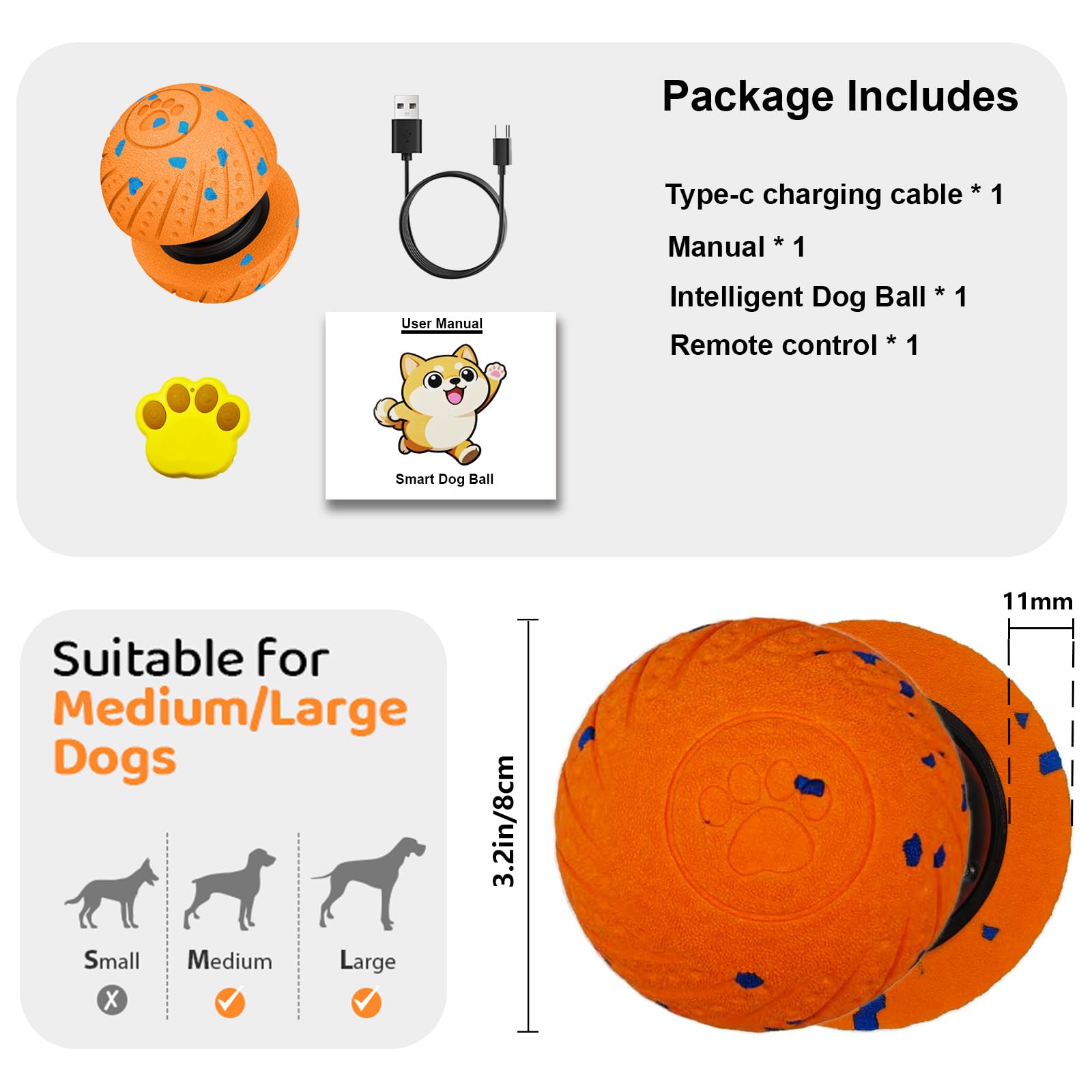 Affiuya bola para perro diseño seguro para masticación intensiva.