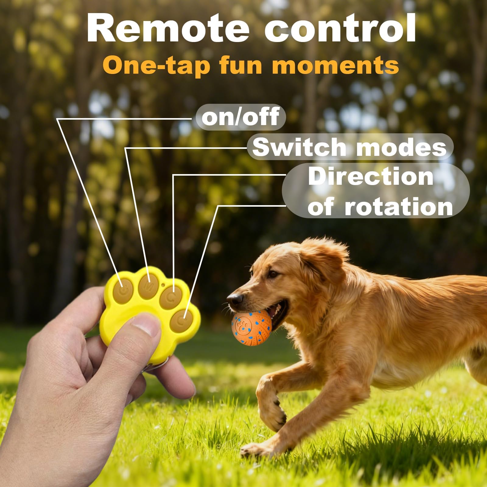 Affiuya bola para perro rueda y vibración para movimiento activo.