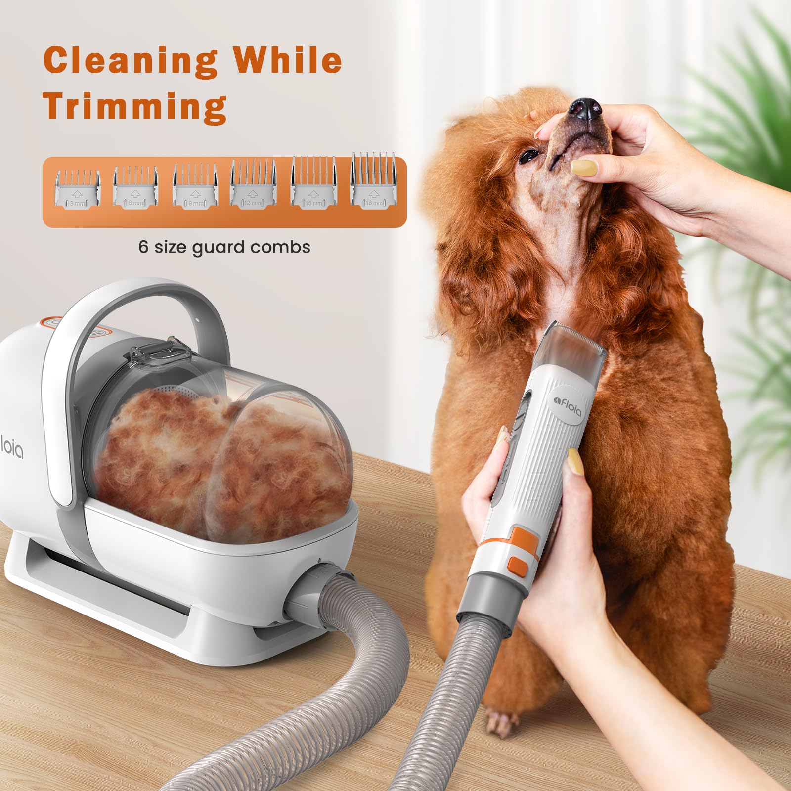 Afloia aspiradora para perros con manguera flexible y cable largo