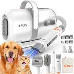 Afloia Kit 6 en 1: aspiradora para pelo de perro, recoge pelos durante el cepillado