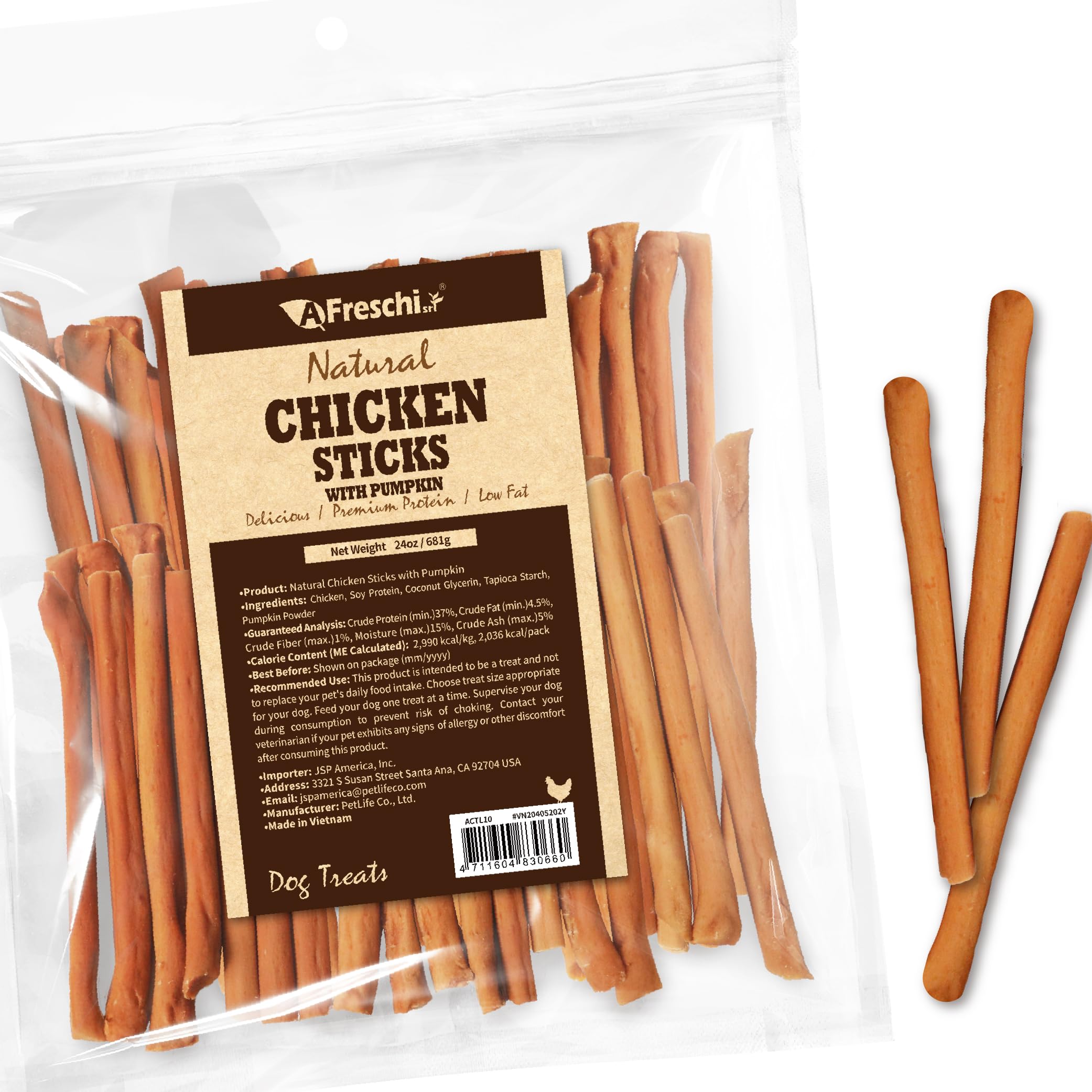 A Freschi srl bastones pollo calabaza: premio delicioso para reconocer buenas conductas
