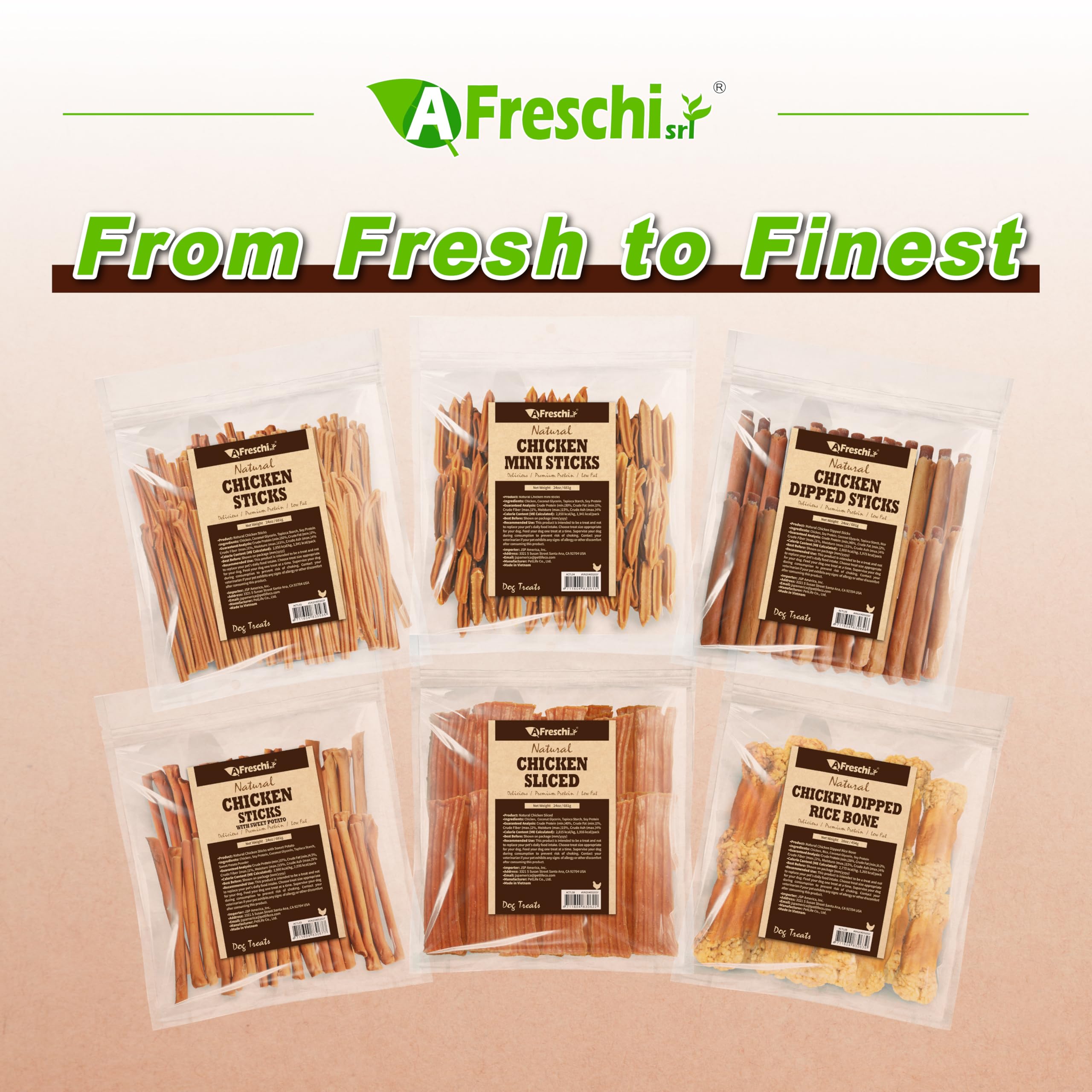 A Freschi srl bastones pollo calabaza: recompensa sabrosa para paseos