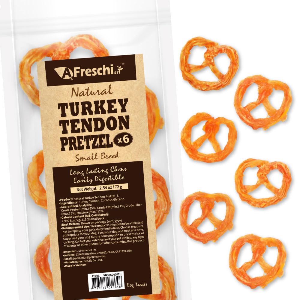 A Freschi srl tendones de pavo para perros, fuente de proteína natural.