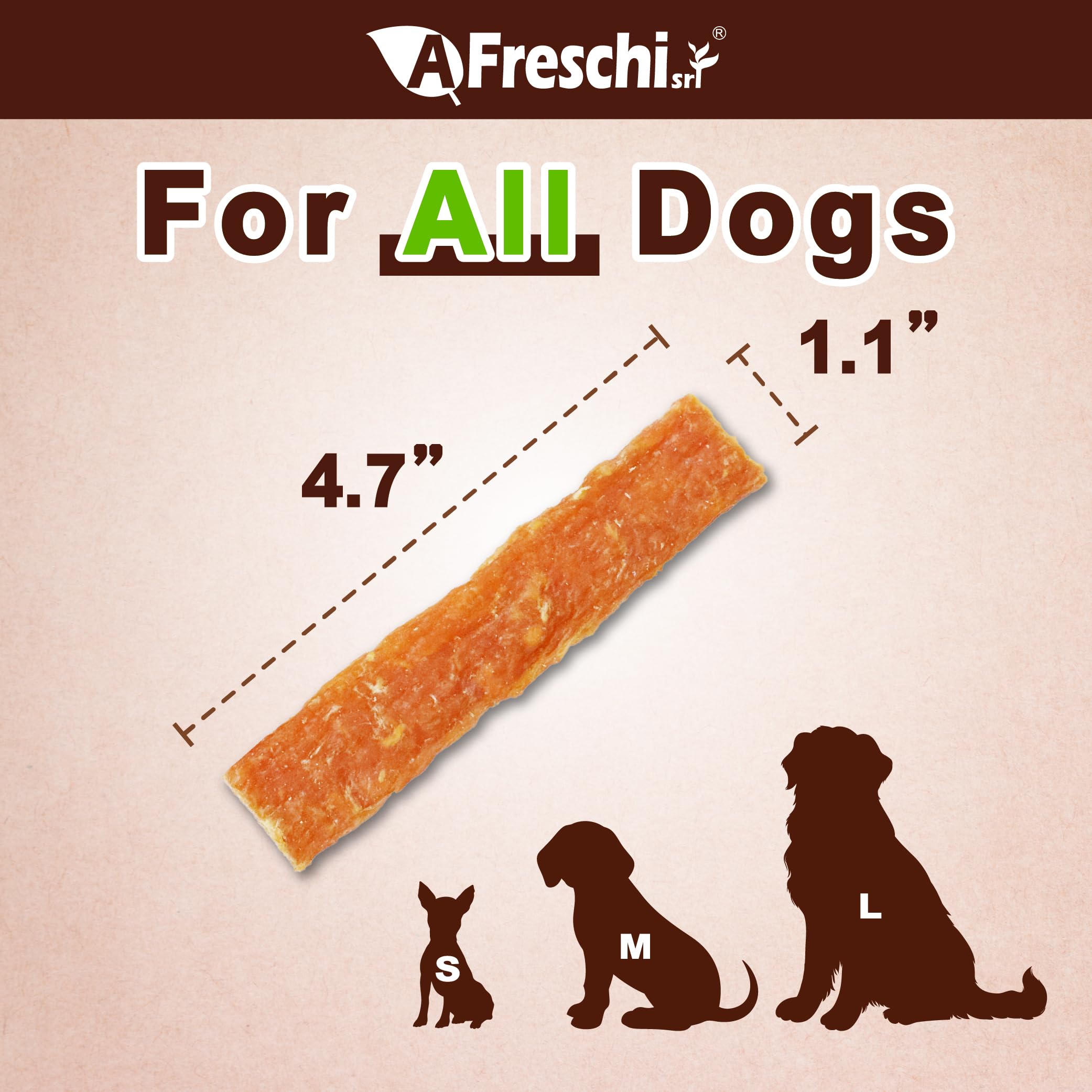 Afreschi trozos de pollo para entrenamiento, fuente de proteína para perros.