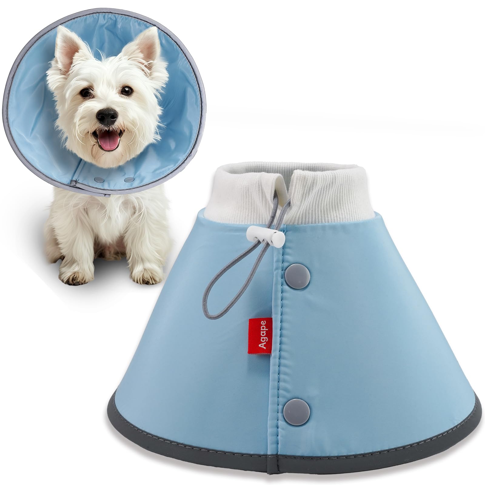Cono suave de Agape para perros pequeños y gatos, comodidad al dormir.