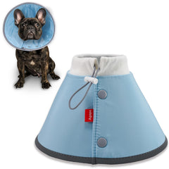 Cono suave Agape para perro pequeño: ligero y cómodo para descanso diario.