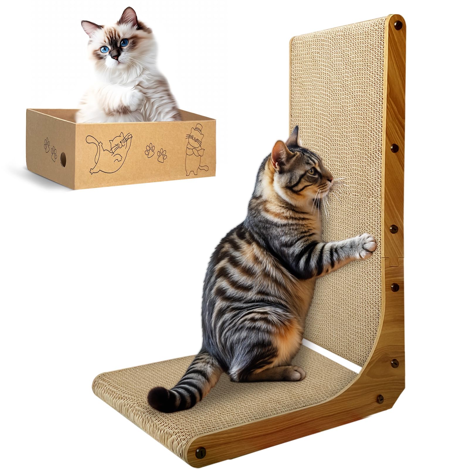 AGYM rascador gato en esquina L de 26 pulgadas protege muebles