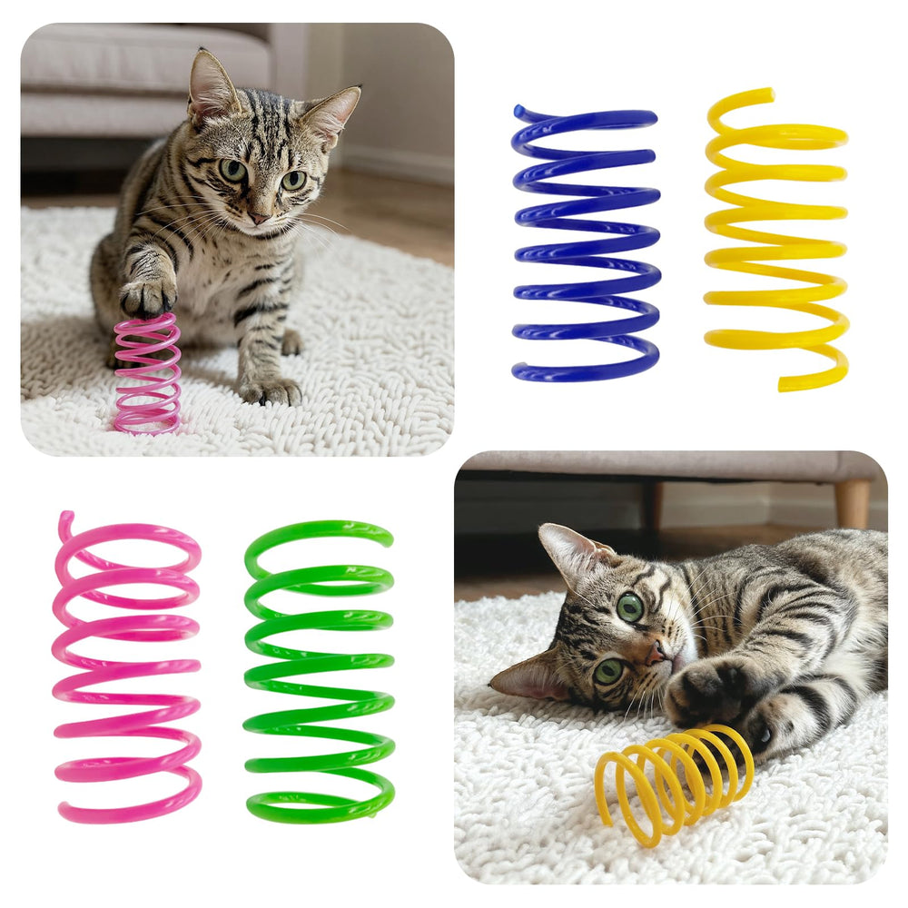 AGYM pack de 24 resortes espirales, ideal para múltiples felinos.
