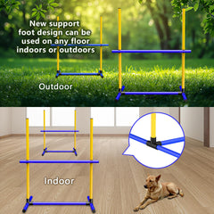 AHAILUOO Conjunto de agilidad para perro, portátil para parques y jardines.