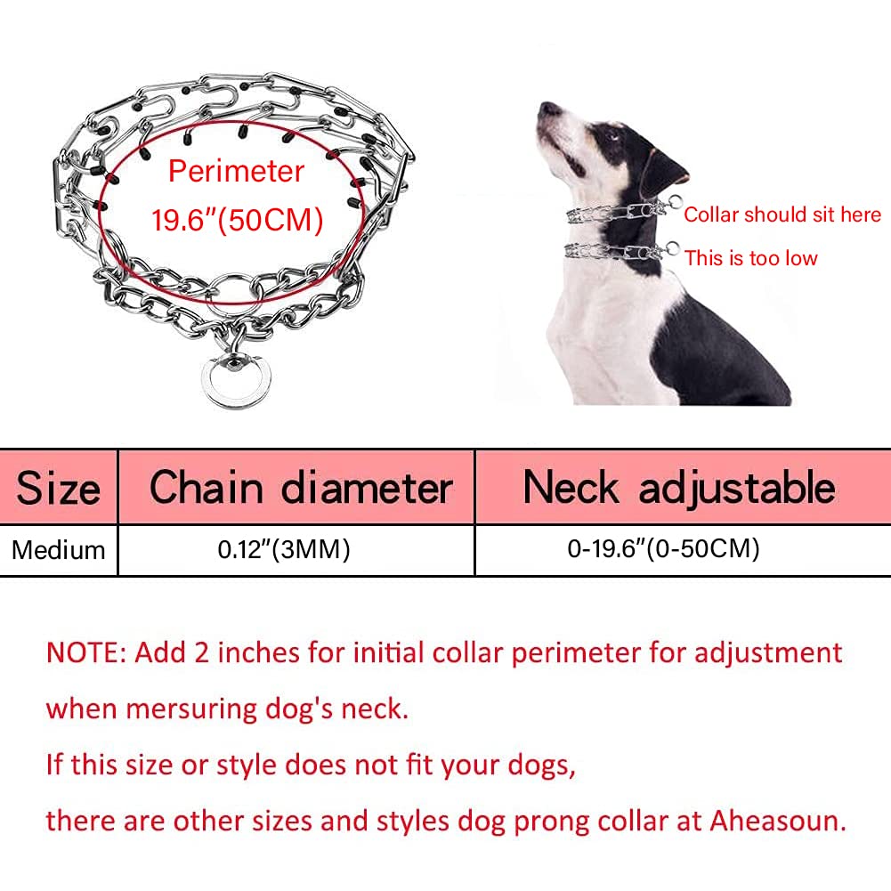 Aheasoun collar de púas con puntas de goma para protección de la piel