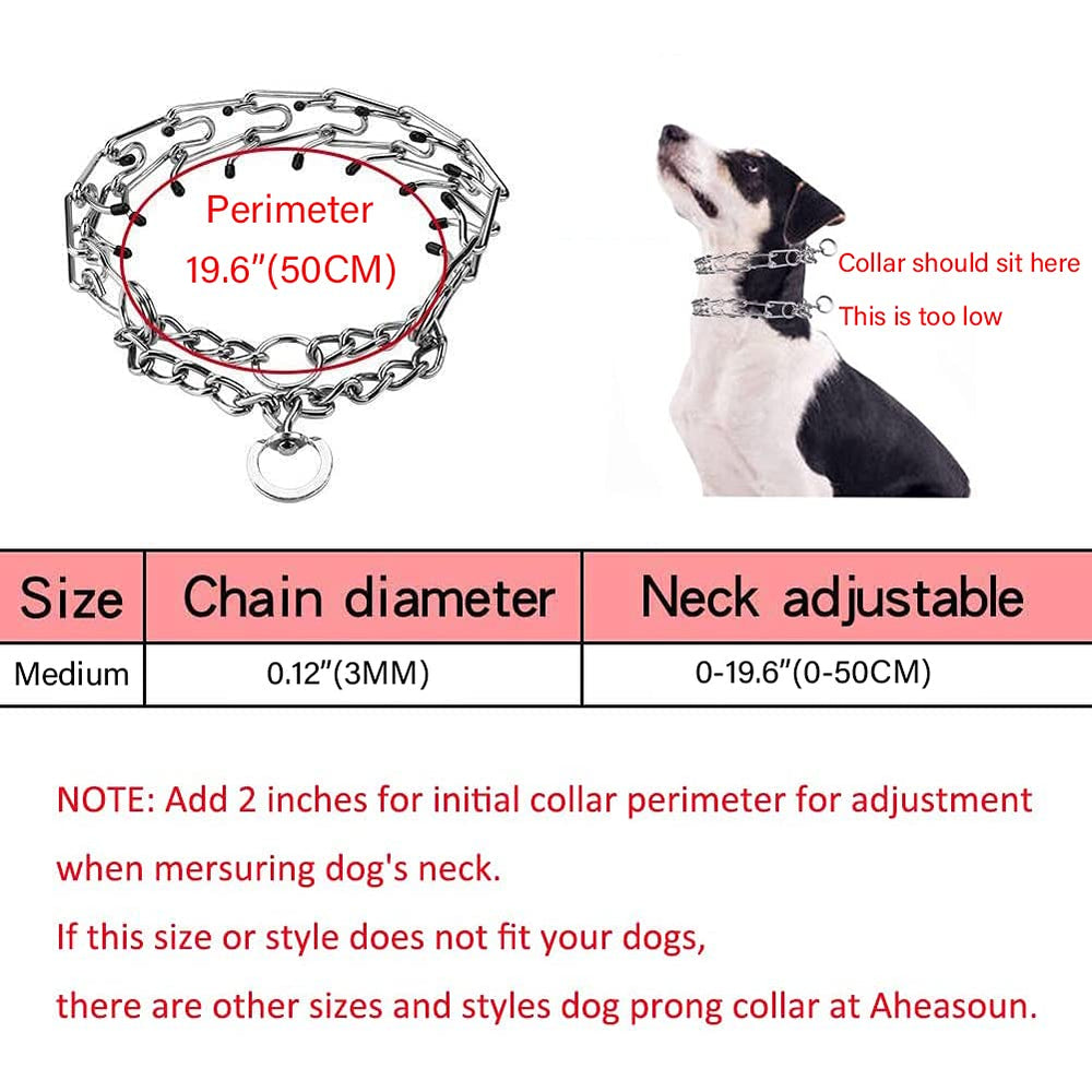 Aheasoun collar de púas con puntas de goma para protección de la piel