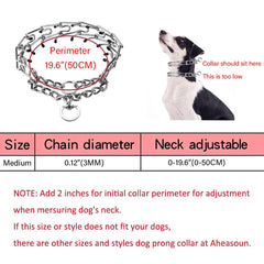 Aheasoun collar de púas con puntas de goma para protección de la piel