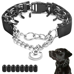 Collar de púas Aheasoun para perro mediano con funda de nailon, entrenamiento seguro