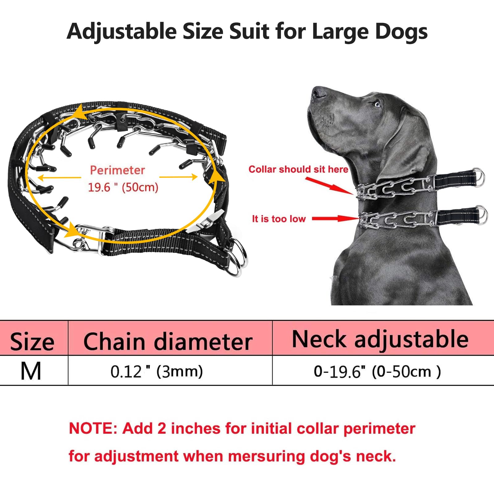 Aheasoun collar pinch con puntas de goma protectoras para comodidad del cuello