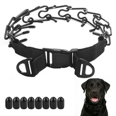 Aheasoun collar prong para perros grandes, enfoque en diseño robusto para adiestramiento.
