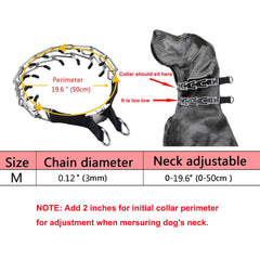 Ajuste de 19,6 pulgadas en collar Aheasoun para perros medianos