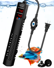 AHJ calentador acuario 500W para 75 galones con control de temperatura preciso