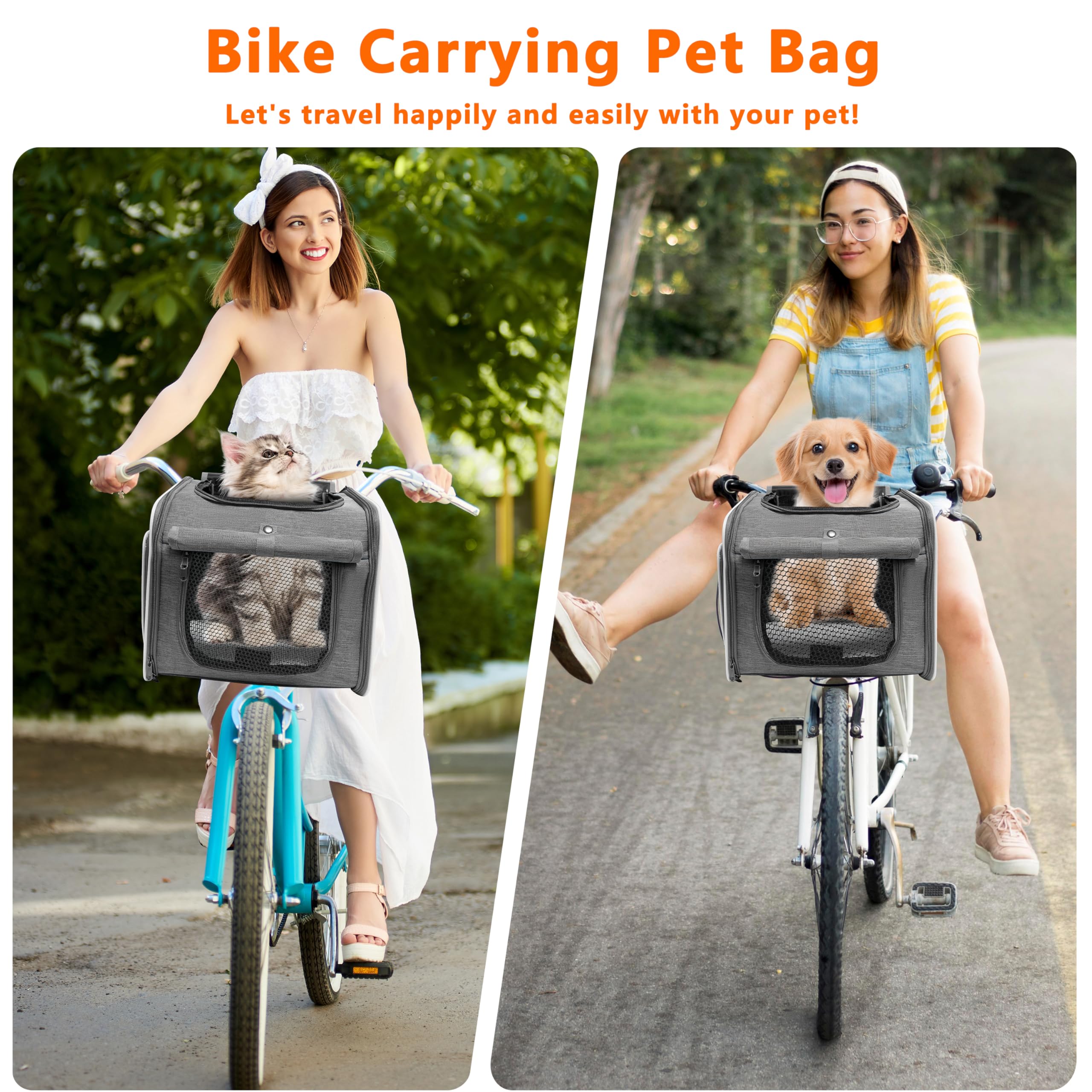Cesta-bici-mascota-traslado-coche de AHTOHAA para viaje y paseo