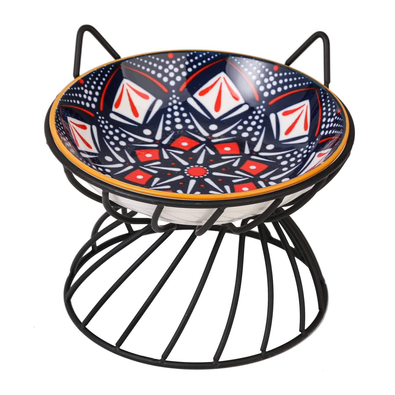AHX cuenco cerámico para gato, alzado, permite comer con comodidad.