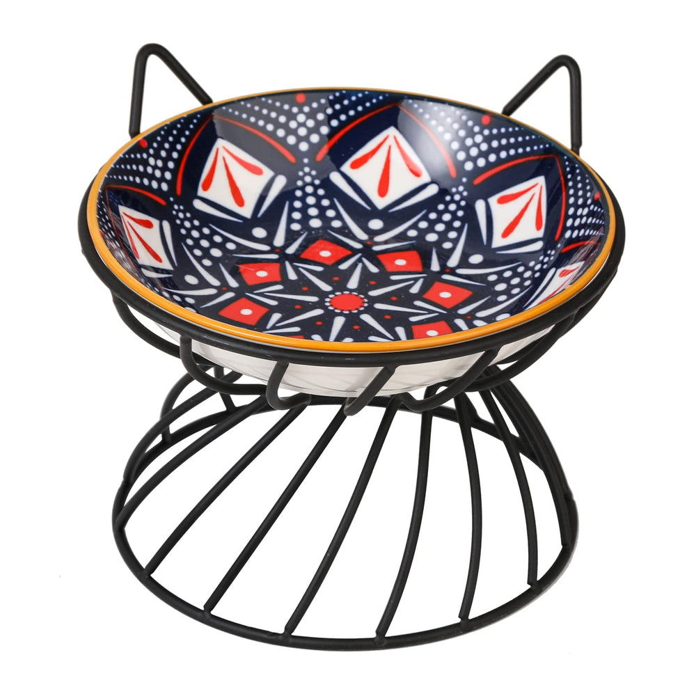 AHX cuenco cerámico para gato, alzado, permite comer con comodidad.