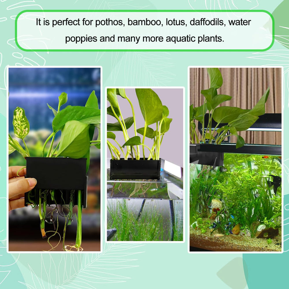 Aidmi montaje en tanque con soporte para plantas, opción versátil y limpia.