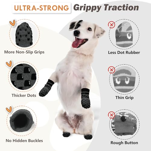 AIEDOULER botas para perro en suelos de madera evitan resbalones