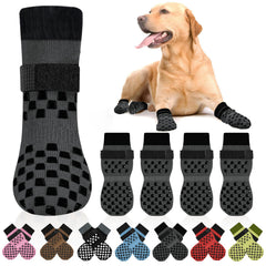 AIEDOULER calcetines para perro antideslizantes con agarre estable en suelos