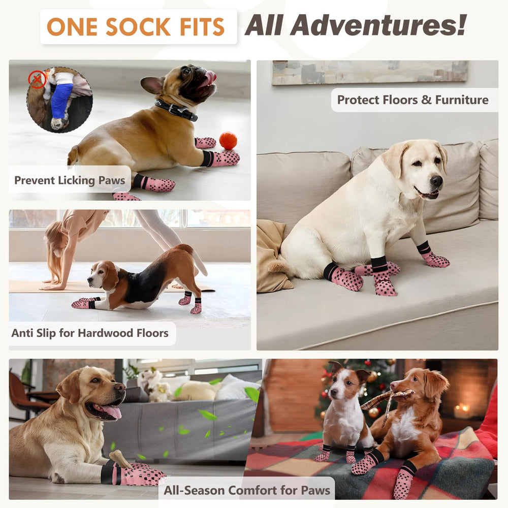 AIEDOULER calcetines ideales para perros mayores con tracción.