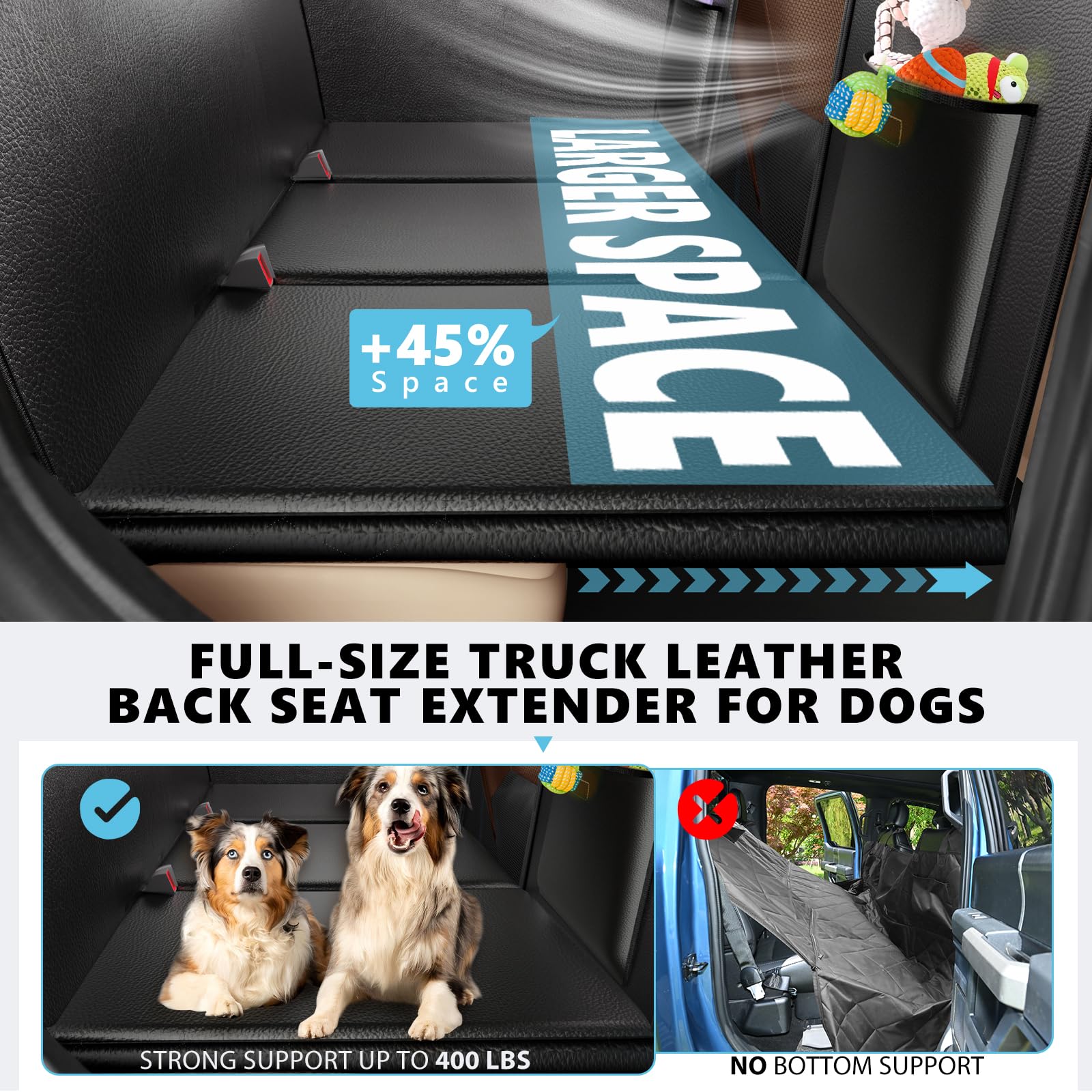 Protección para asiento trasero de perro con funda AIEDOULER