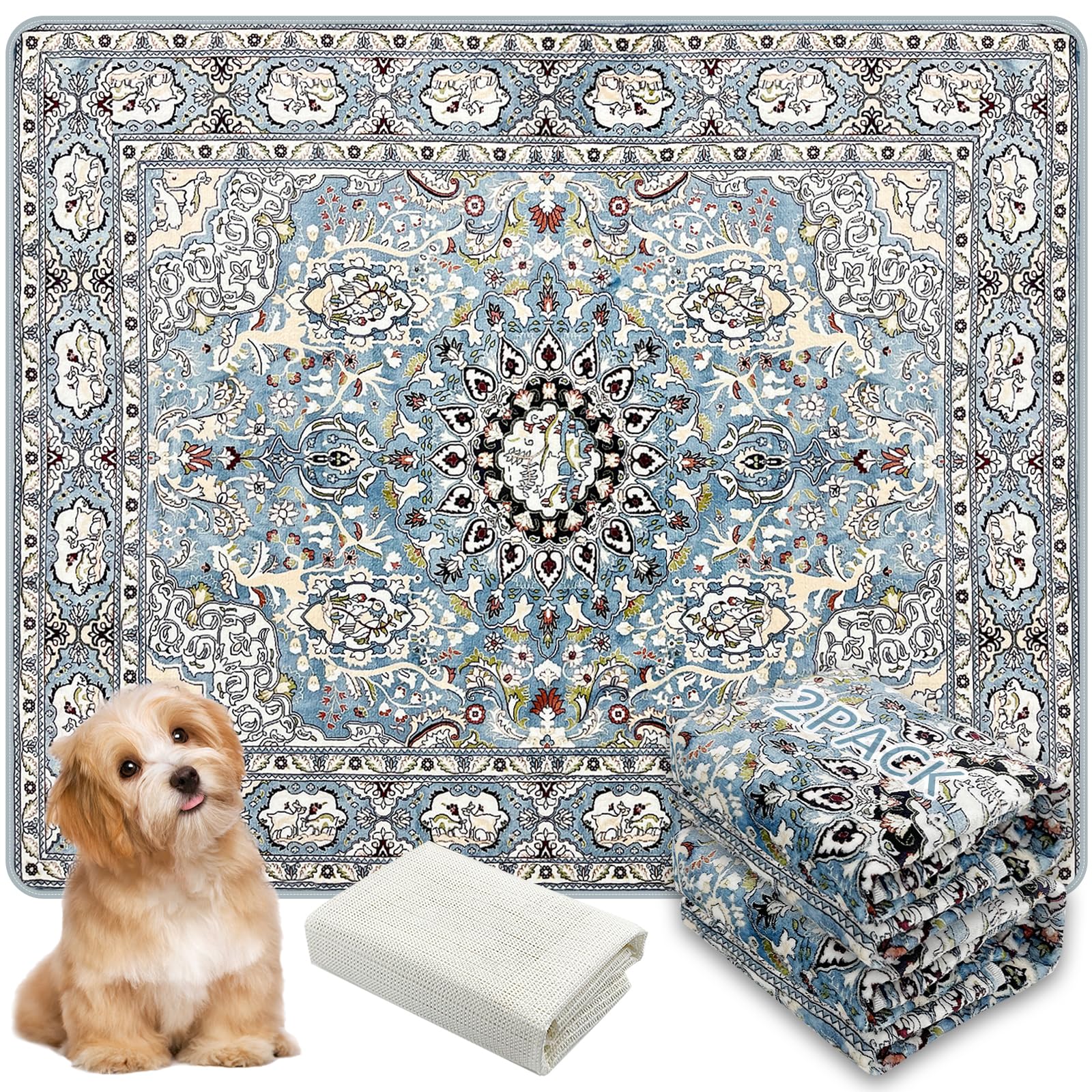 AIHSUMC almohadillas lavables para perros 36x42, absorbentes y duraderas