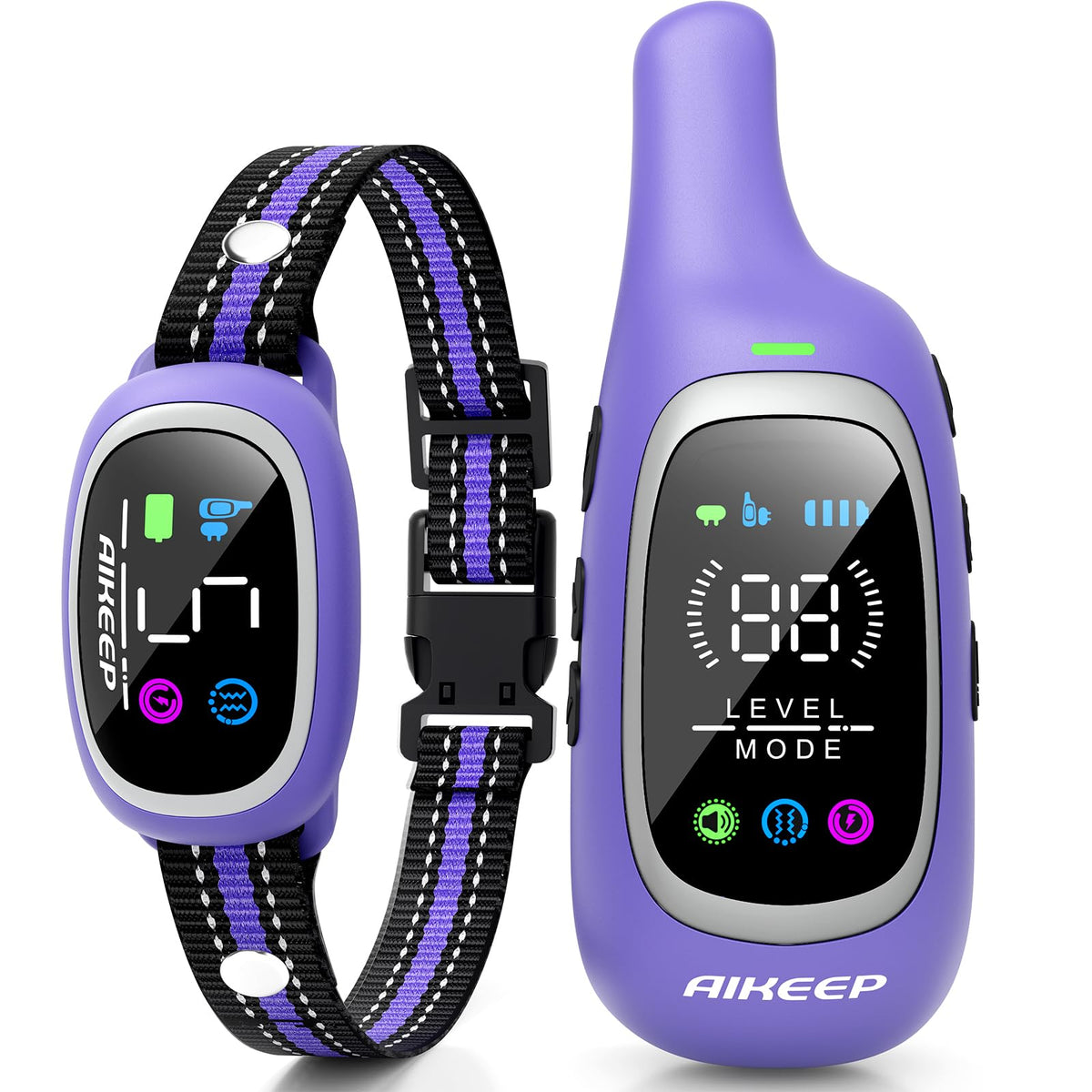 AIKEEP collar 2 en 1: demostración de choque y ladrido para adiestramiento seguro.