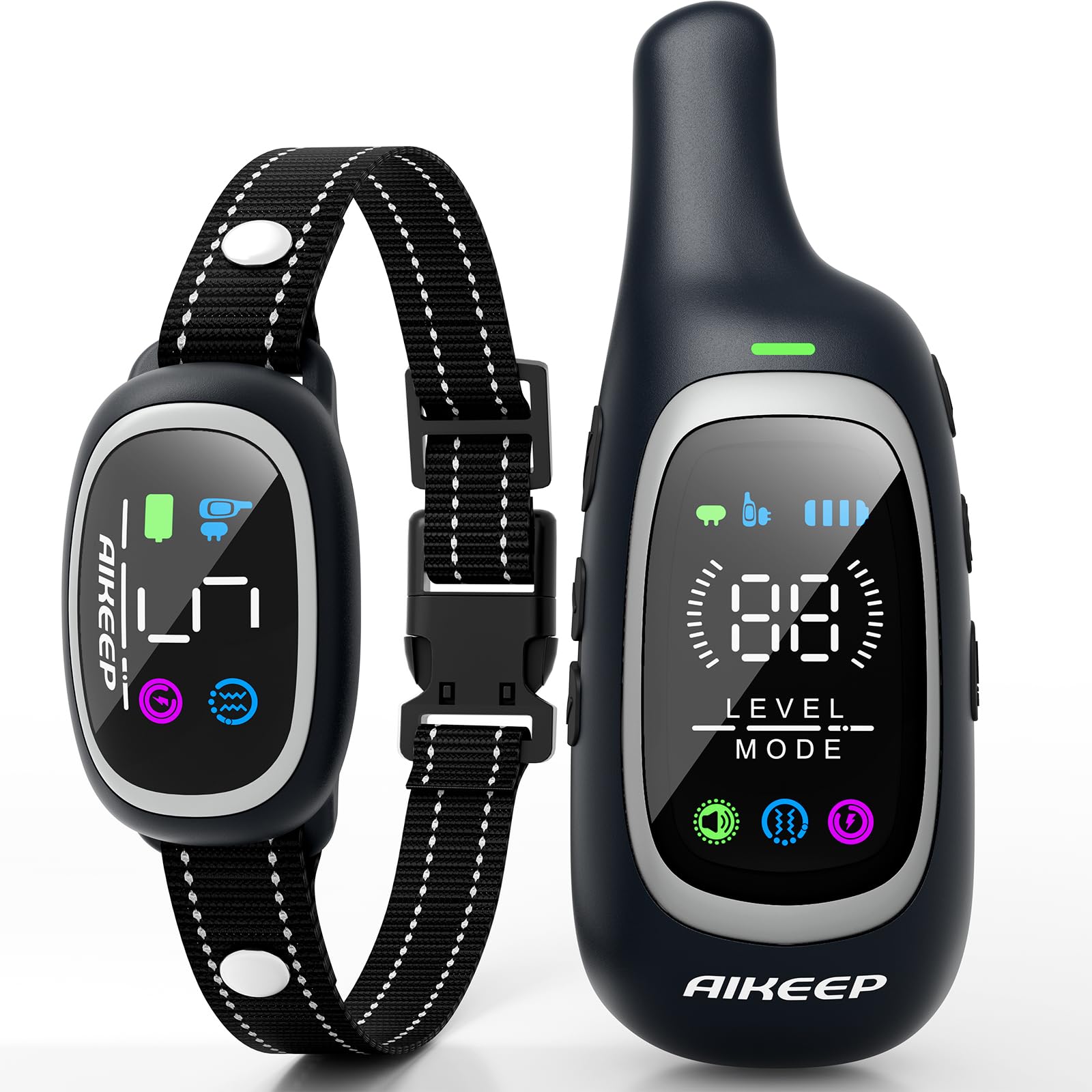 AIKEEP collar con control remoto para sesiones al aire libre y alcance largo.