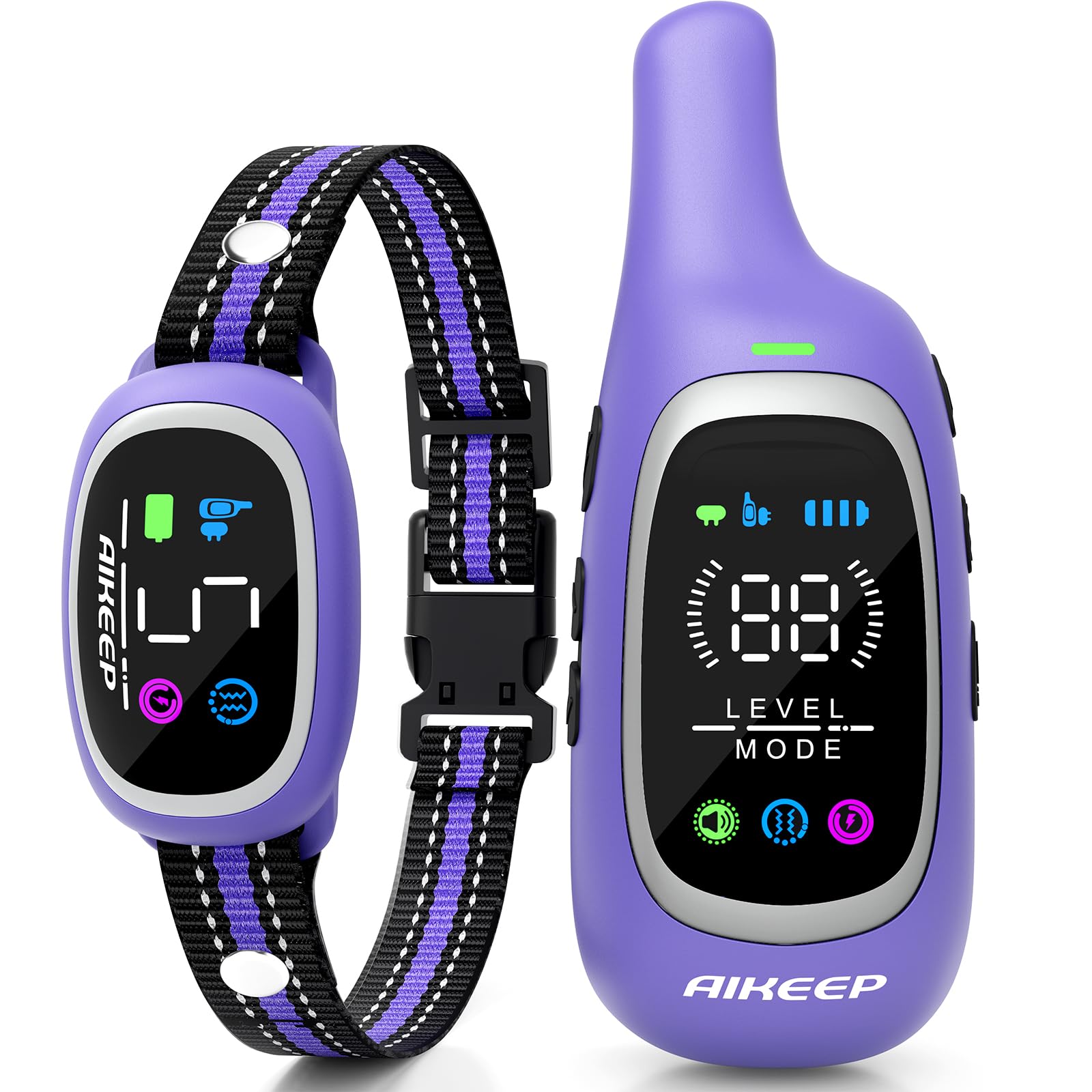 AIKEEP collar entrenamiento versátil: modo choque y ladrido para diferentes situaciones.