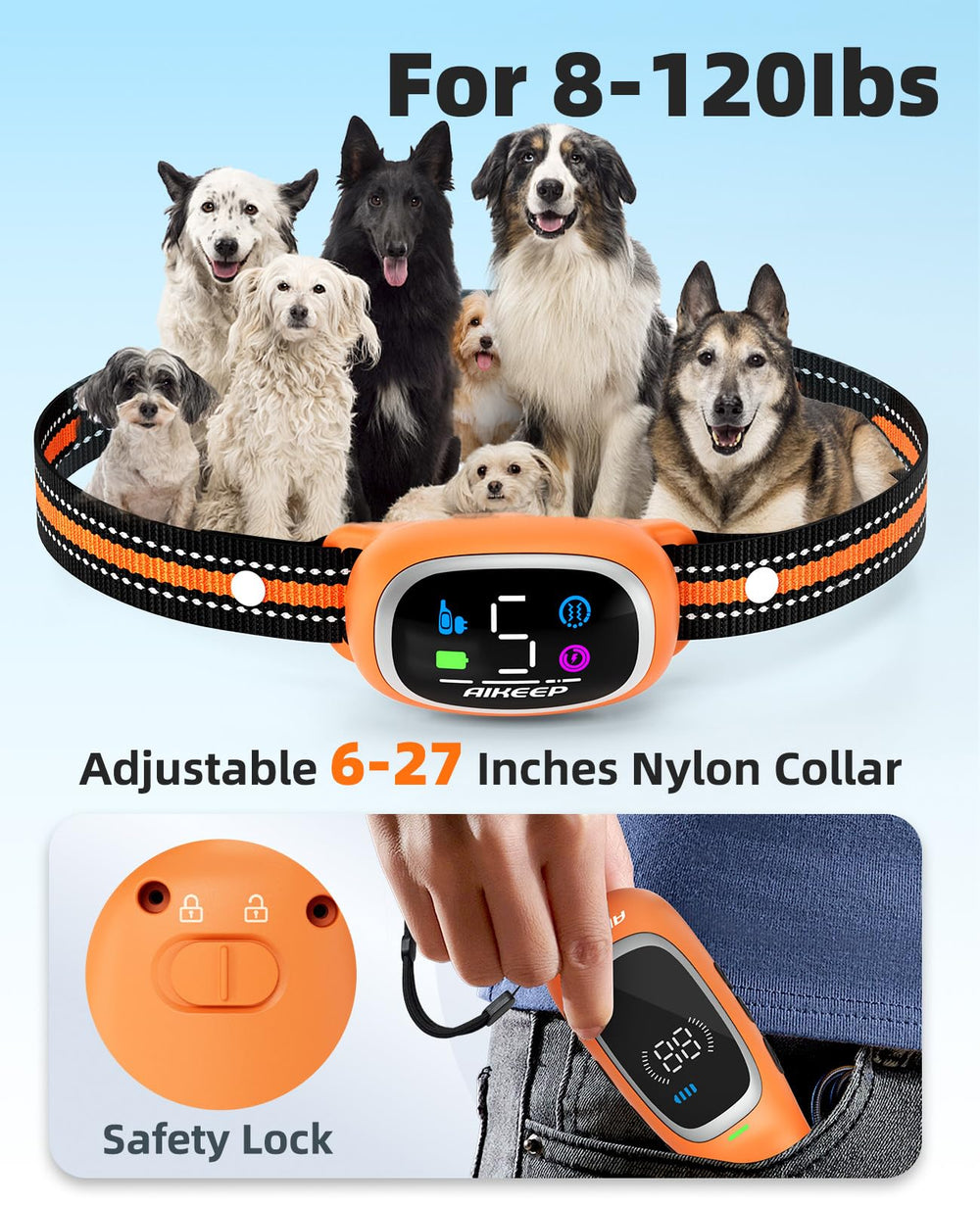AIKEEP collar de nylon ajustable con cierre seguro