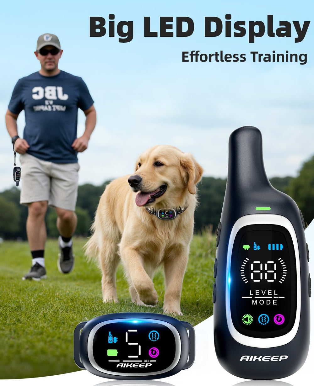 AIKEEP collar detecta ladridos y ofrece niveles de sensibilidad para entrenar suavemente.