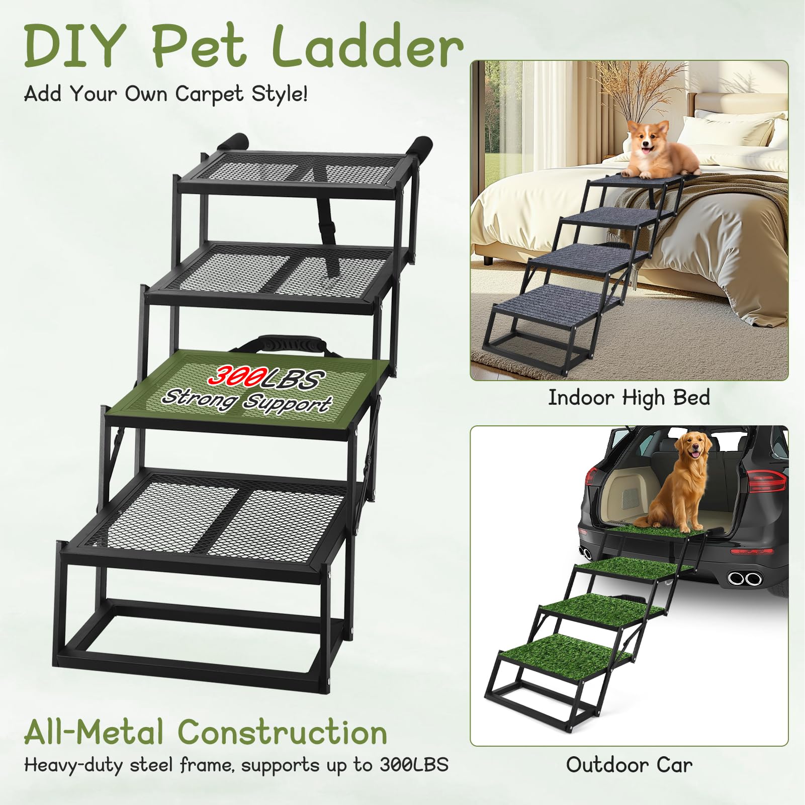 Escaleras para perros AILOOCEDI con altura ajustable para SUV