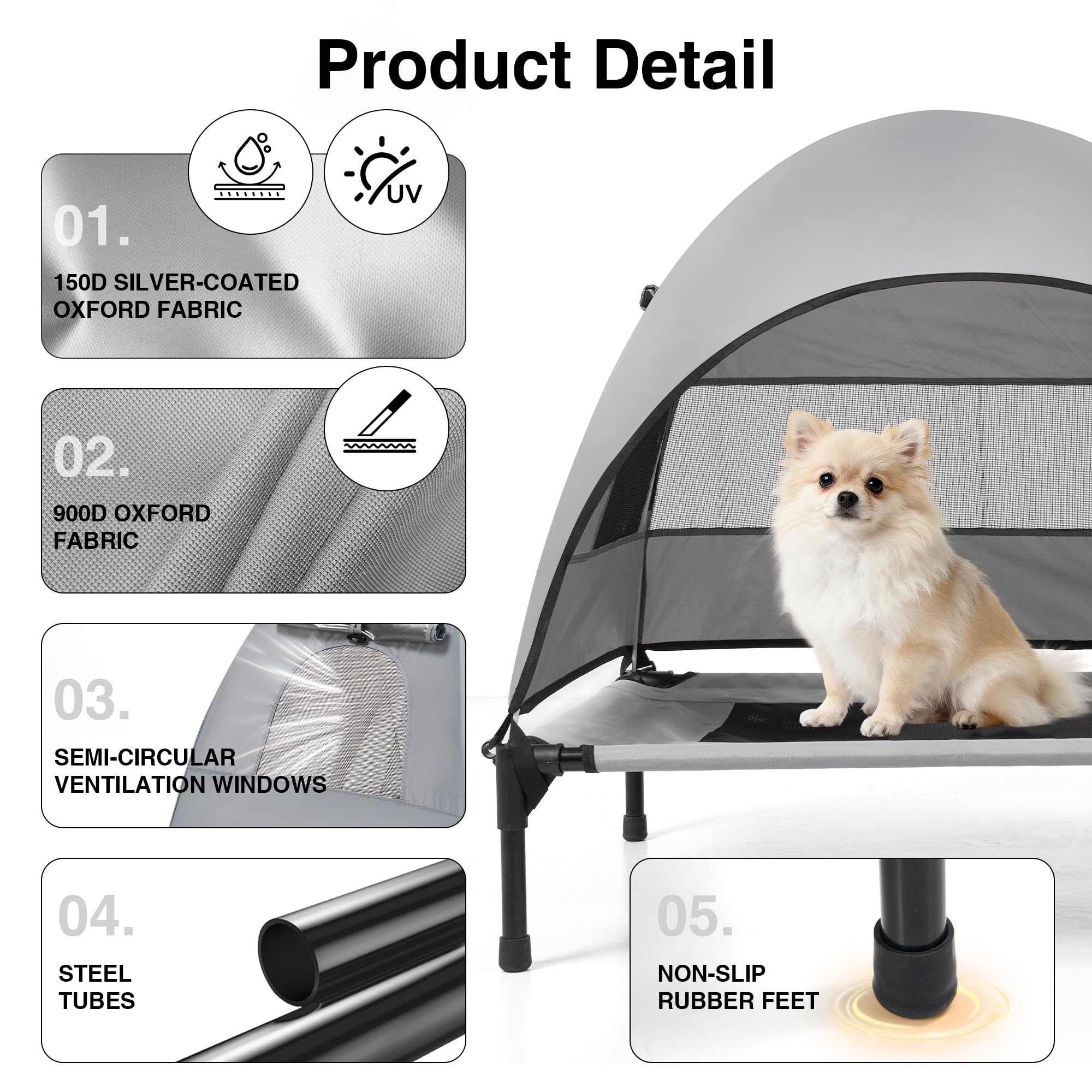 Base impermeable para uso exterior de la cama de perro Aimease