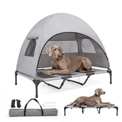 Aimease cama para perro exterior con dosel, refugio cómodo para paseos y camping.