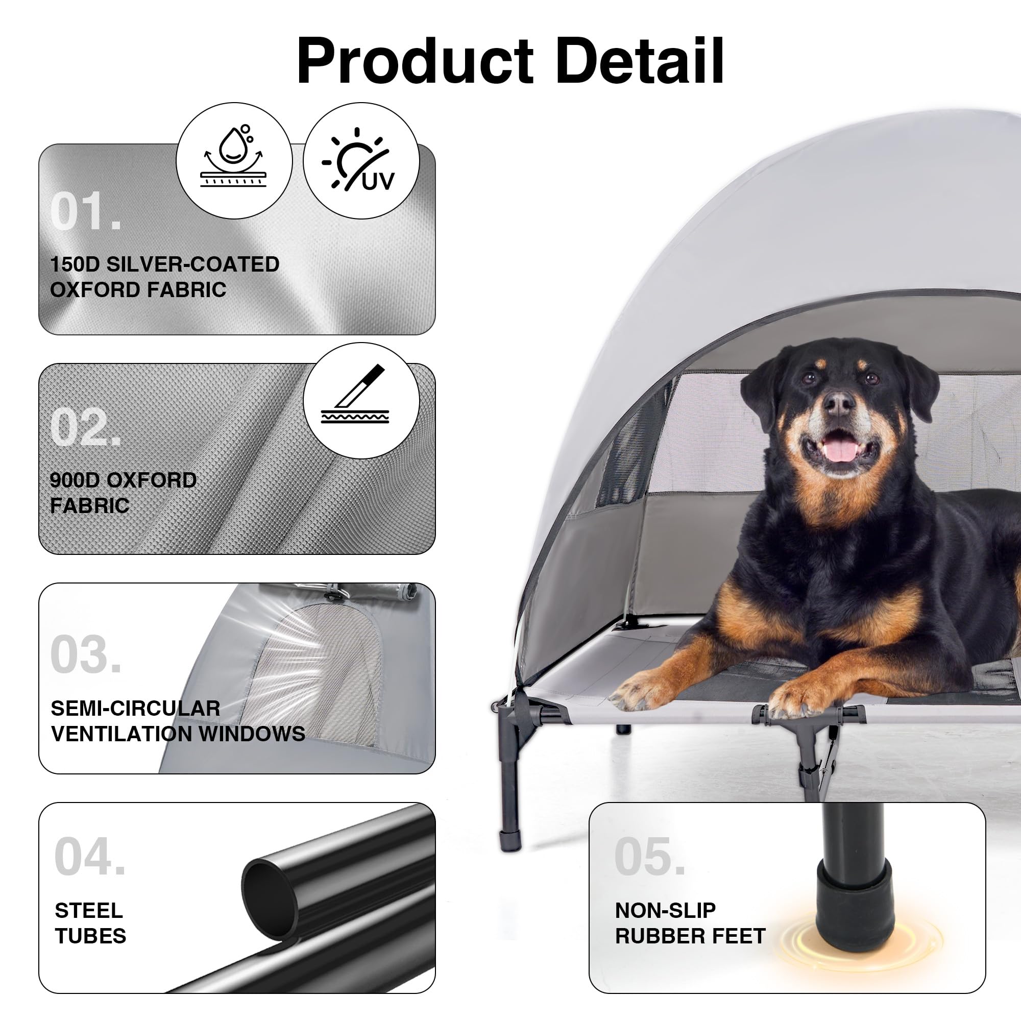 Aimease cama perro portátil, fácil de transportar para camping.