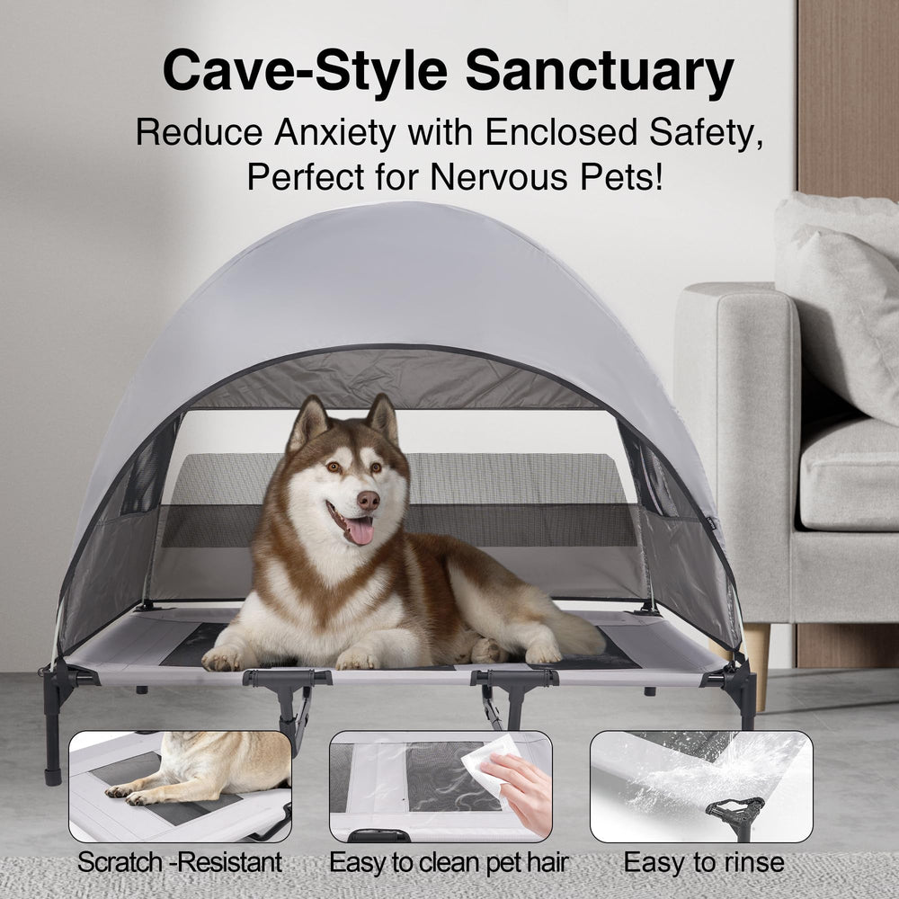 Aimease diseño tipo den para perro, refugio seguro en exteriores.