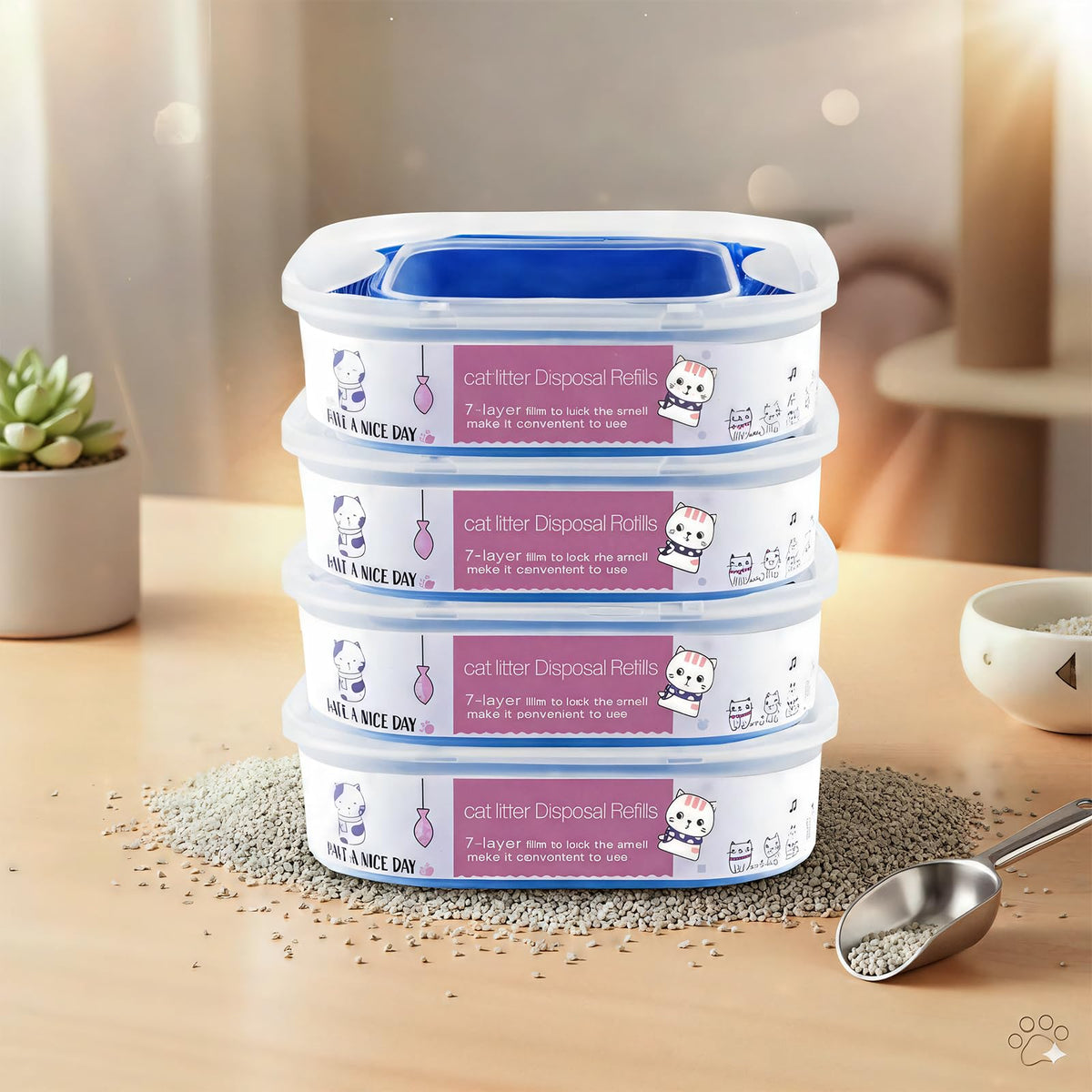 AIMIDODO 4-pack recambios 28-pies, ideal para estancias largas