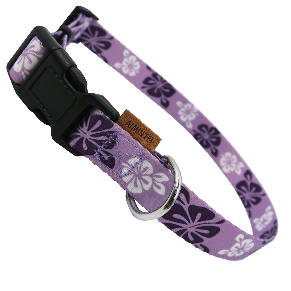 Aiminto collar con patrón floral hawaiano, ideal para paseos diarios