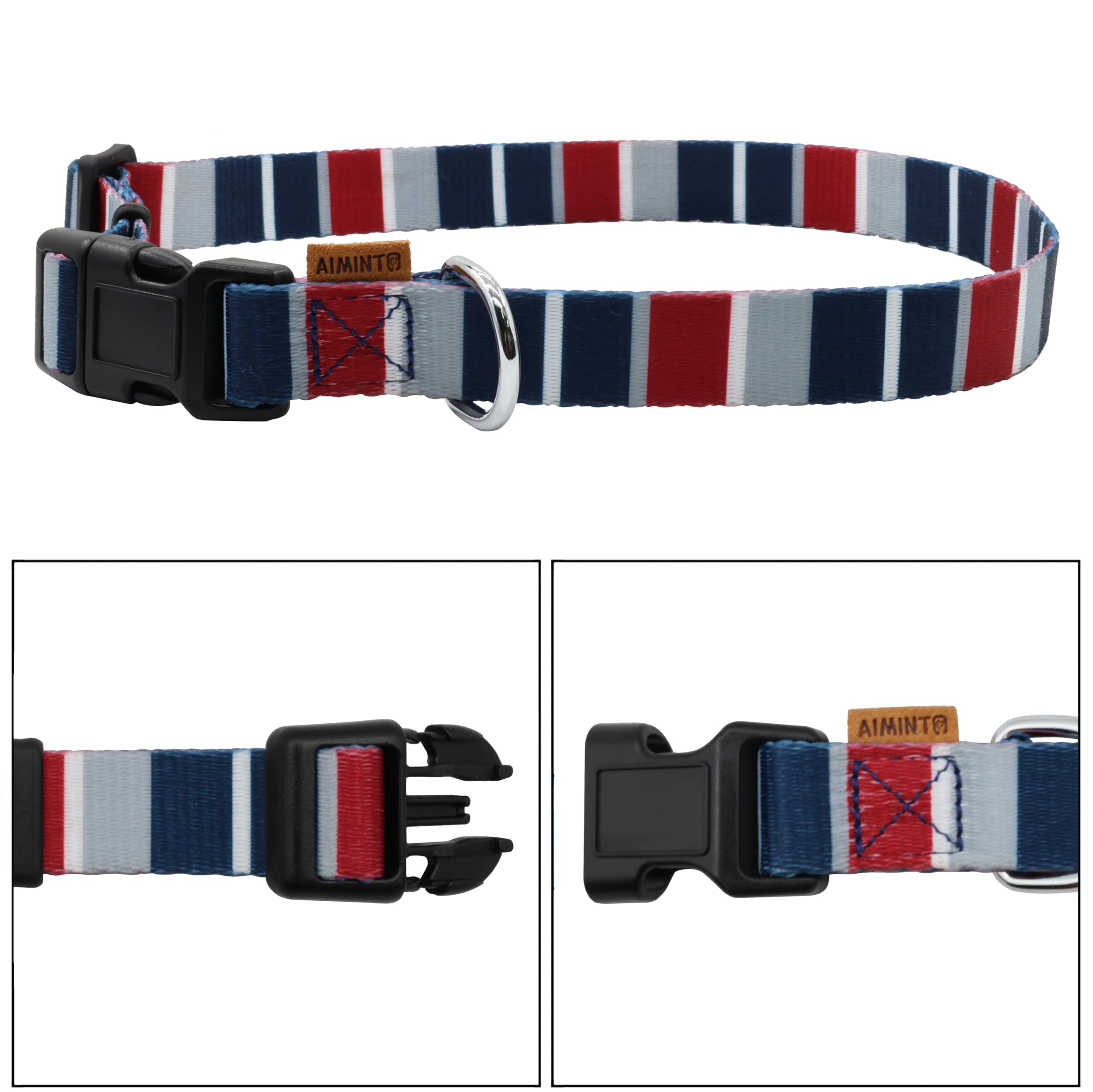 Aiminto collar perro ajuste largo, ideal para razas grandes y paseos diarios.