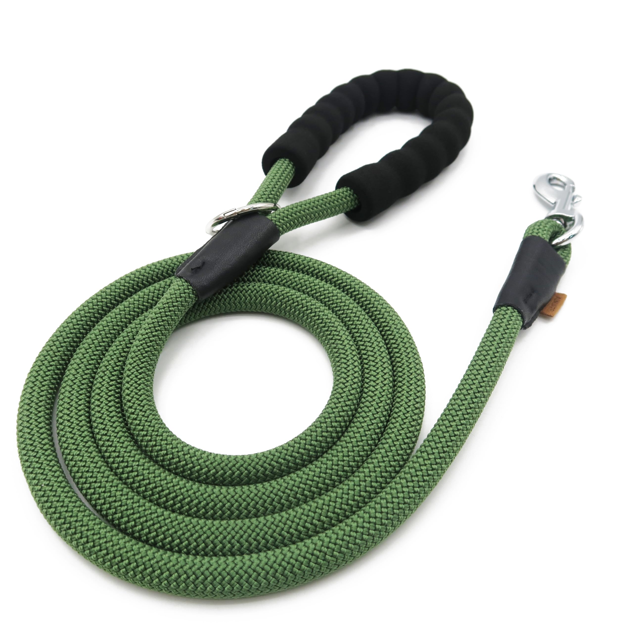 Aiminto cuerda de entrenamiento para perros de 6 pies en verde oscuro, ideal para paseos controlados.
