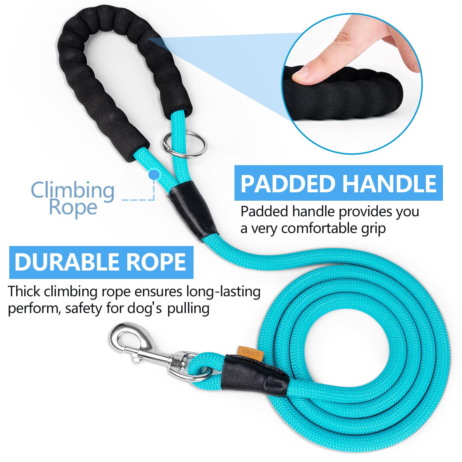 Mango ergonómico de Aiminto para un agarre cómodo en rutas largas.
